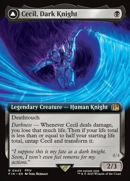 Cecil, Dark Knight // Cecil, Redeemed Paladin, Magic card FIN 445 — Final Fantasy set