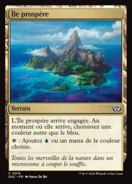 Île prospère, carte Magic DSC 316 — extension Duskmourn: House of Horror Commander