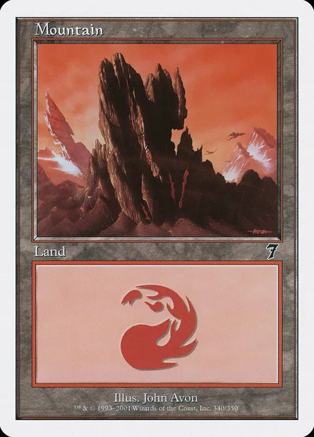Montagne, carte Magic 7ED 340 — extension Septième Edition