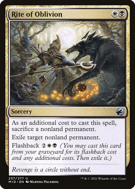 Rite of Oblivion, Magic card MID 237 — Innistrad: Midnight Hunt set