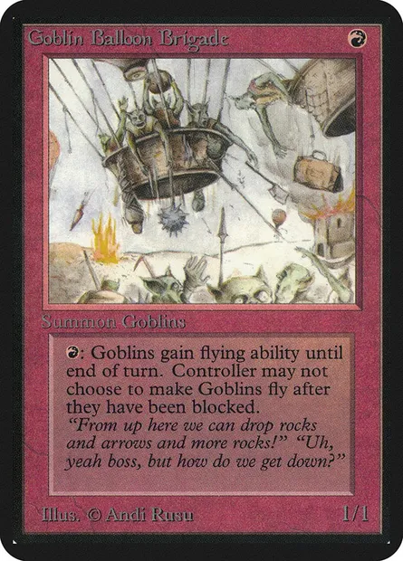Goblin Balloon Brigade, Magic card LEA 153 — Limited Edition Alpha set