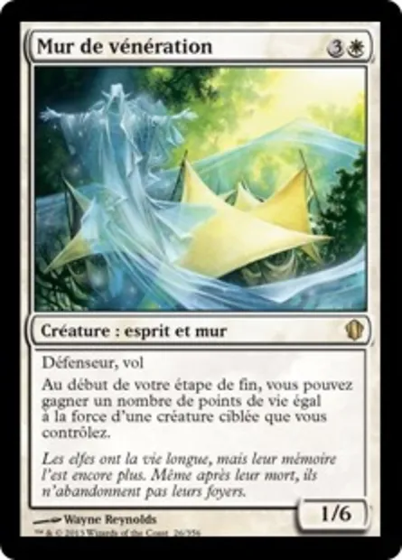 Mur de vénération, carte Magic C13 26 — extension Commander 2013