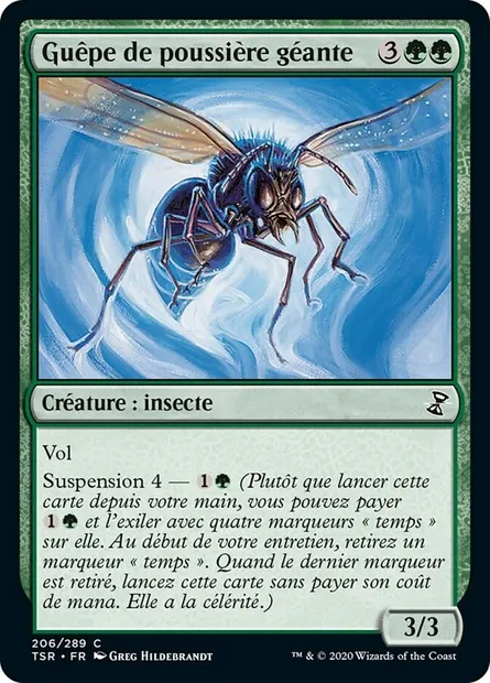 Guêpe de poussière géante, carte Magic TSR 206 — extension Spirale Temporelle Remastered