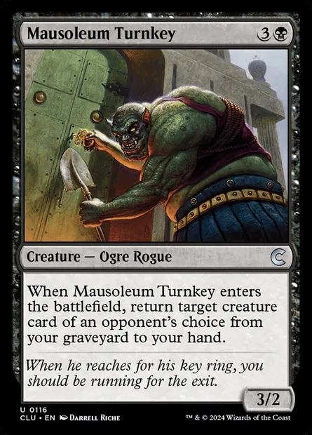 Mausoleum Turnkey, Magic card CLU 116 — Ravnica: Clue Edition set