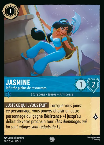 Jasmine - Infiltrée pleine de ressources, carte Disney Lorcana CH8-162 — extension Le Règne de Jafar