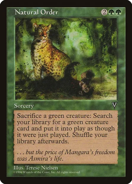 Natural Order, Magic card VIS 114 — Visions set