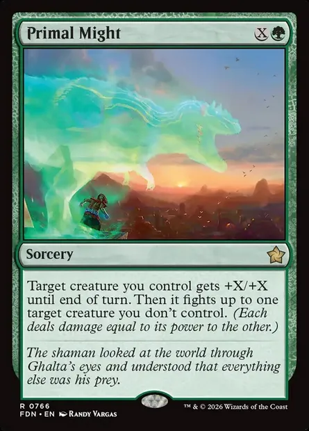 Puissance primordiale, carte Magic FDN 766 — extension Foundations