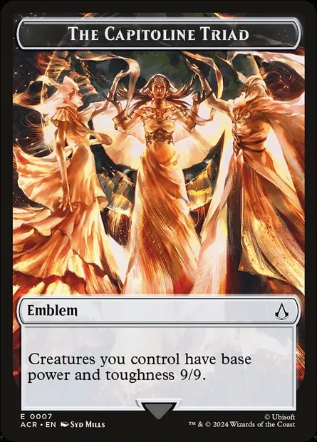 The Capitoline Triad Emblem, carte Magic TACR 7 — extension Assassin's Creed Tokens