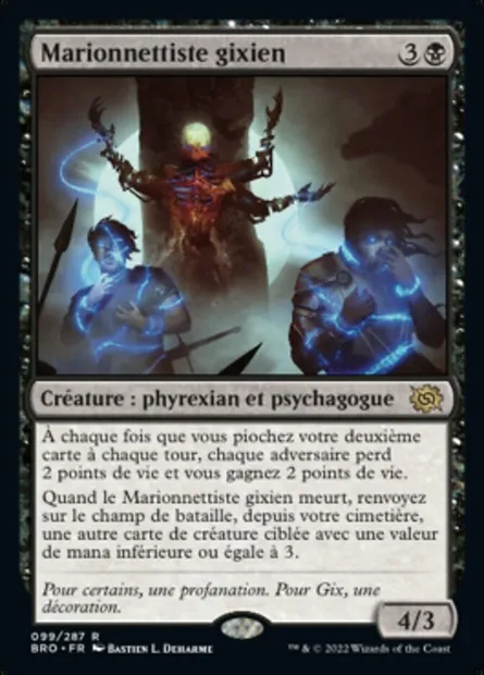Marionnettiste gixien, carte Magic BRO 99 — extension La Guerre Fratricide