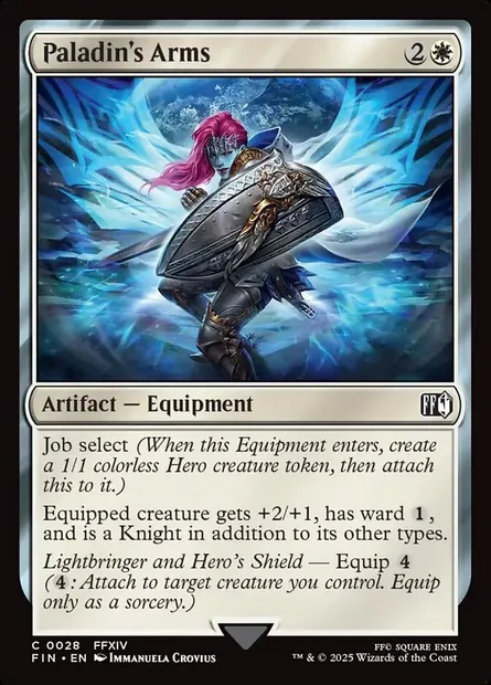 Paladin's Arms, Magic card FIN 28 — Final Fantasy set