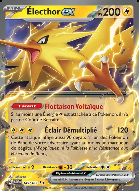 Électhor-ex, carte Pokémon MEW 145 — extension 151