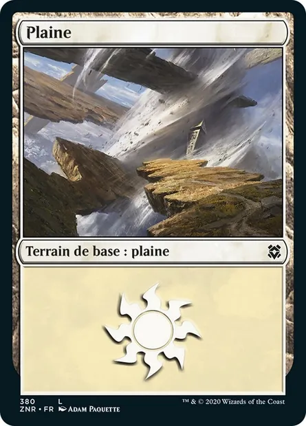 Plaine, carte Magic ZNR 380 — extension Renaissance de Zendikar