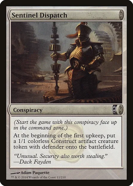 Sentinel Dispatch, Magic card CNS 11 — Conspiracy set