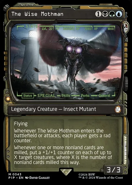 The Wise Mothman, Magic card PIP 343 — Fallout set