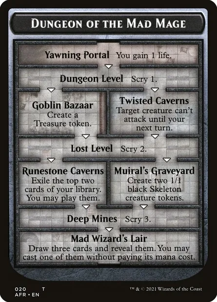 Dungeon of the Mad Mage, Magic card TAFR 20 — Adventures in the Forgotten Realms Tokens set