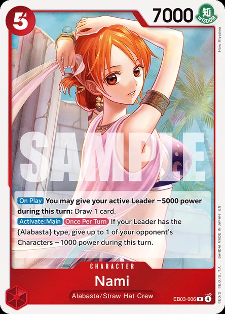 Nami, One Piece card EB03-006 — ONE PIECE HEROINES EDITION set