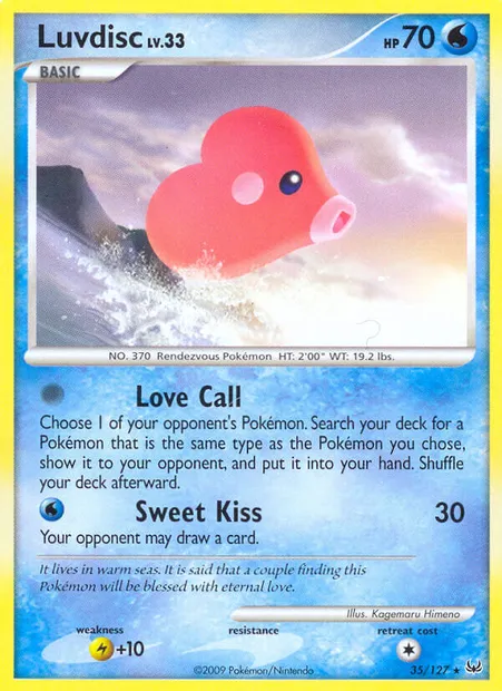 Luvdisc, Pokémon card PL 35 — Platinum set