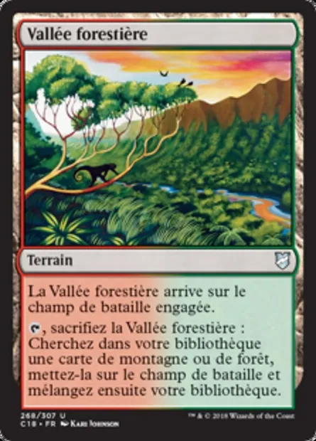 Vallée forestière, carte Magic C18 268 — extension Commander 2018