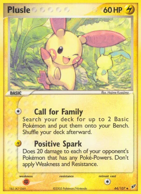 Plusle, Pokémon card DX 44 — Deoxys set