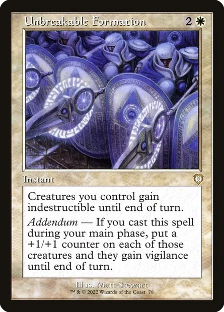 Unbreakable Formation, Magic card BRC 78 — The Brothers' War Commander set