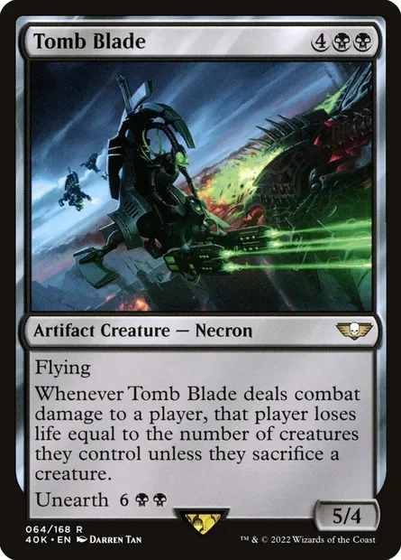 Tomb Blade, Magic card 40K 64 — Warhammer 40,000 Commander set