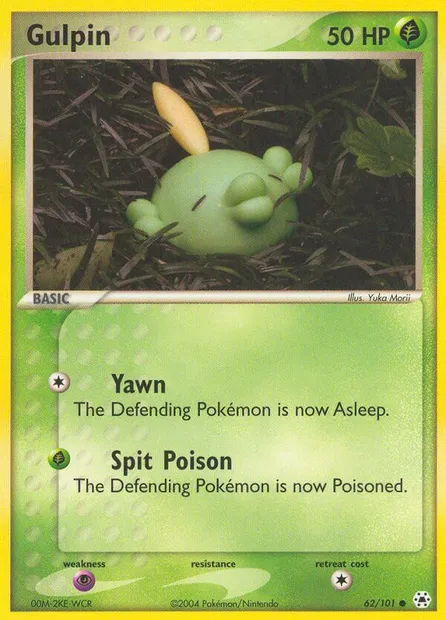 Gulpin, Pokémon card HL 62 — Hidden Legends set