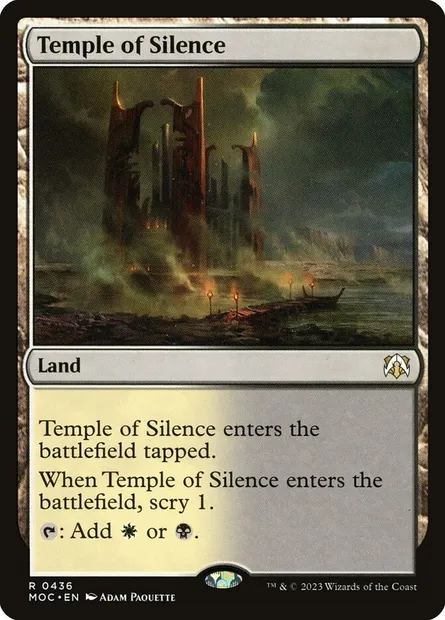 Temple of Silence, Magic card MOC 436 — March of the Machine Commander set
