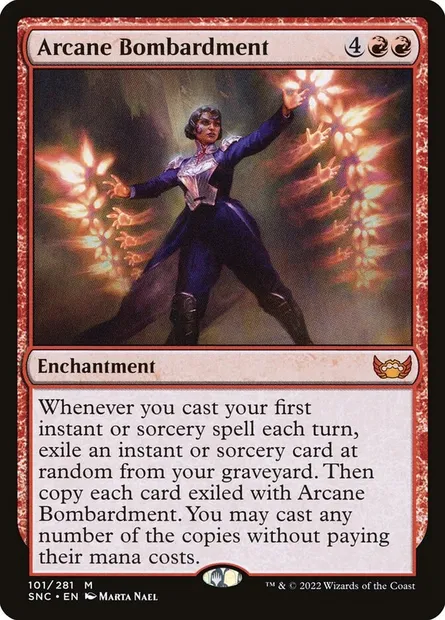 Arcane Bombardment, Magic card SNC 101 — Streets of New Capenna set