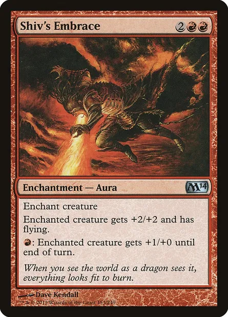 Shiv's Embrace, Magic card M14 153 — Magic 2014 set