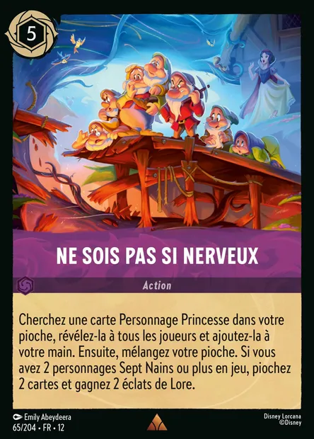 Ne sois pas si nerveux, carte Disney Lorcana CH12-065 — extension Contrées Inconnues