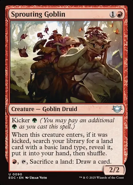 Sprouting Goblin, Magic card EOC 90 — Edge of Eternities Commander set