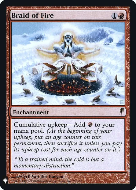 Tresse de feu, carte Magic PLST CSP-78 — extension The List