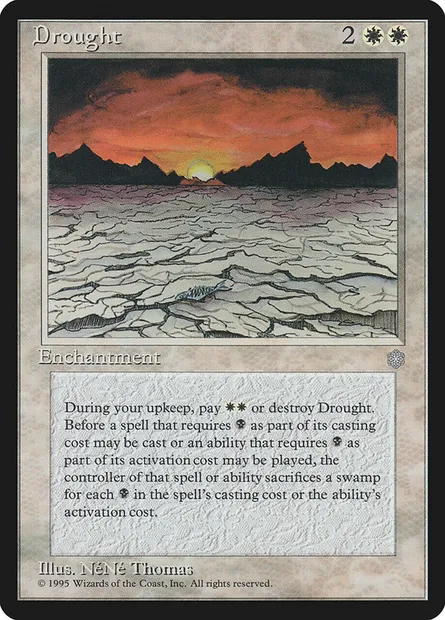 Sécheresse, carte Magic ICE 21 — extension Ere Glaciaire