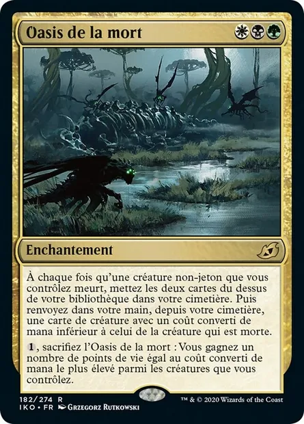 Oasis de la mort, carte Magic IKO 182 — extension Ikoria: Lair of Behemoths