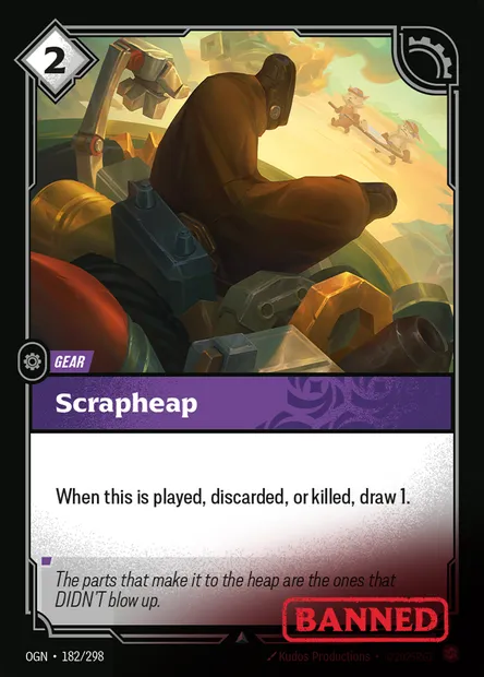 Scrapheap, carte Riftbound OGN 182 — extension Origins