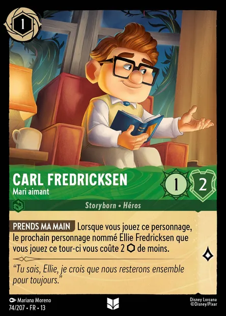 Carl Fredricksen - Mari aimant, carte Disney Lorcana CH13-074 — extension Invasion Epineuse!