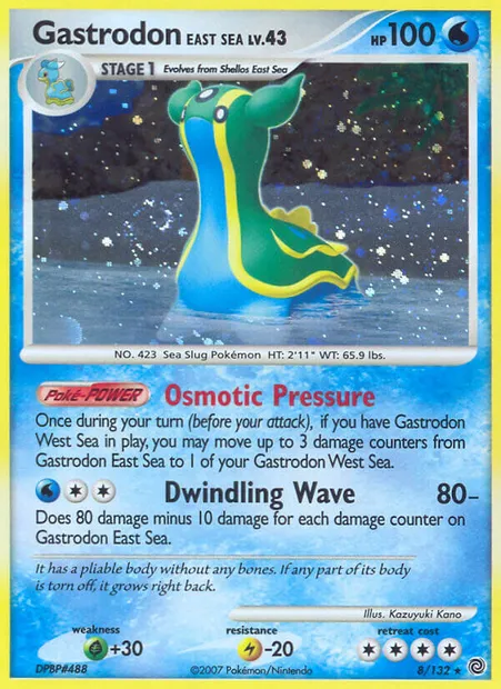 Gastrodon East Sea, Pokémon card SW 8 — Secret Wonders set