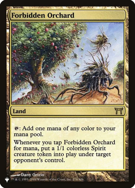 Forbidden Orchard, Magic card PLST CHK-276 — The List set