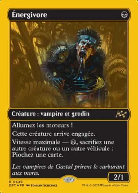 Énergivore, carte Magic DFT 449 — extension Aetherdrift