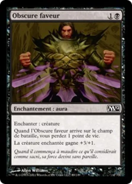 Obscure faveur, carte Magic M12 89 — extension Magic 2012