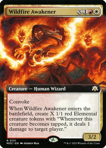 Wildfire Awakener, Magic card MOC 131 — March of the Machine Commander set