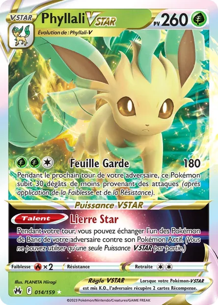 Phyllali VSTAR, carte Pokémon CRZ 014 — extension Zénith Suprême