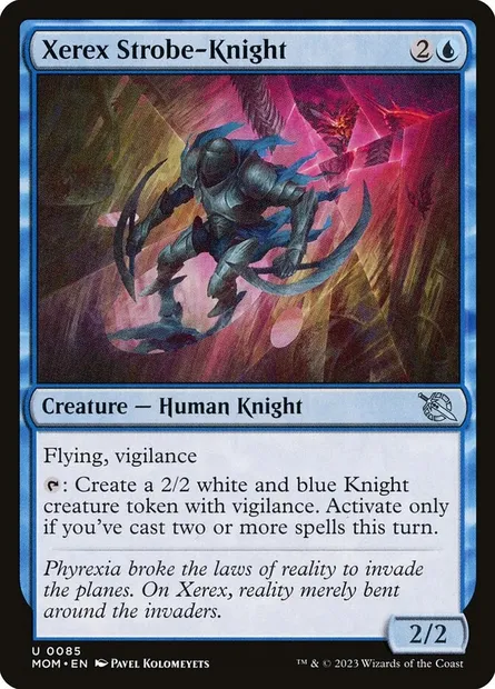 Xerex Strobe-Knight, Magic card MOM 85 — March of the Machine set