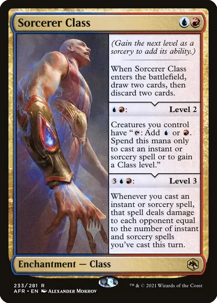 Sorcerer Class, Magic card PAFR 233p — Adventures in the Forgotten Realms Promos set