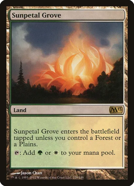 Sunpetal Grove, Magic card M13 229 — Magic 2013 set