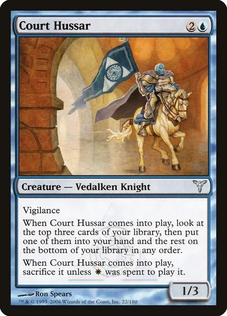 Court Hussar, Magic card DIS 22 — Dissension set