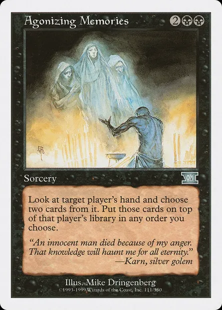 Agonizing Memories, Magic card 6ED 111 — Classic Sixth Edition set