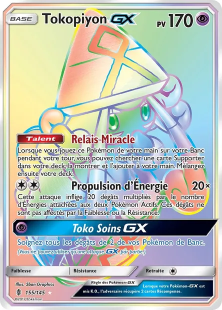 Tokopiyon GX, carte Pokémon GRI 155 — extension Gardiens Ascendants