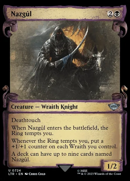 Nazgûl, Magic card LTR 724 — The Lord of the Rings: Tales of Middle-earth set