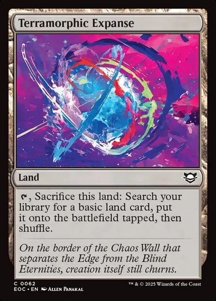Terramorphic Expanse, Magic card EOC 62 — Edge of Eternities Commander set